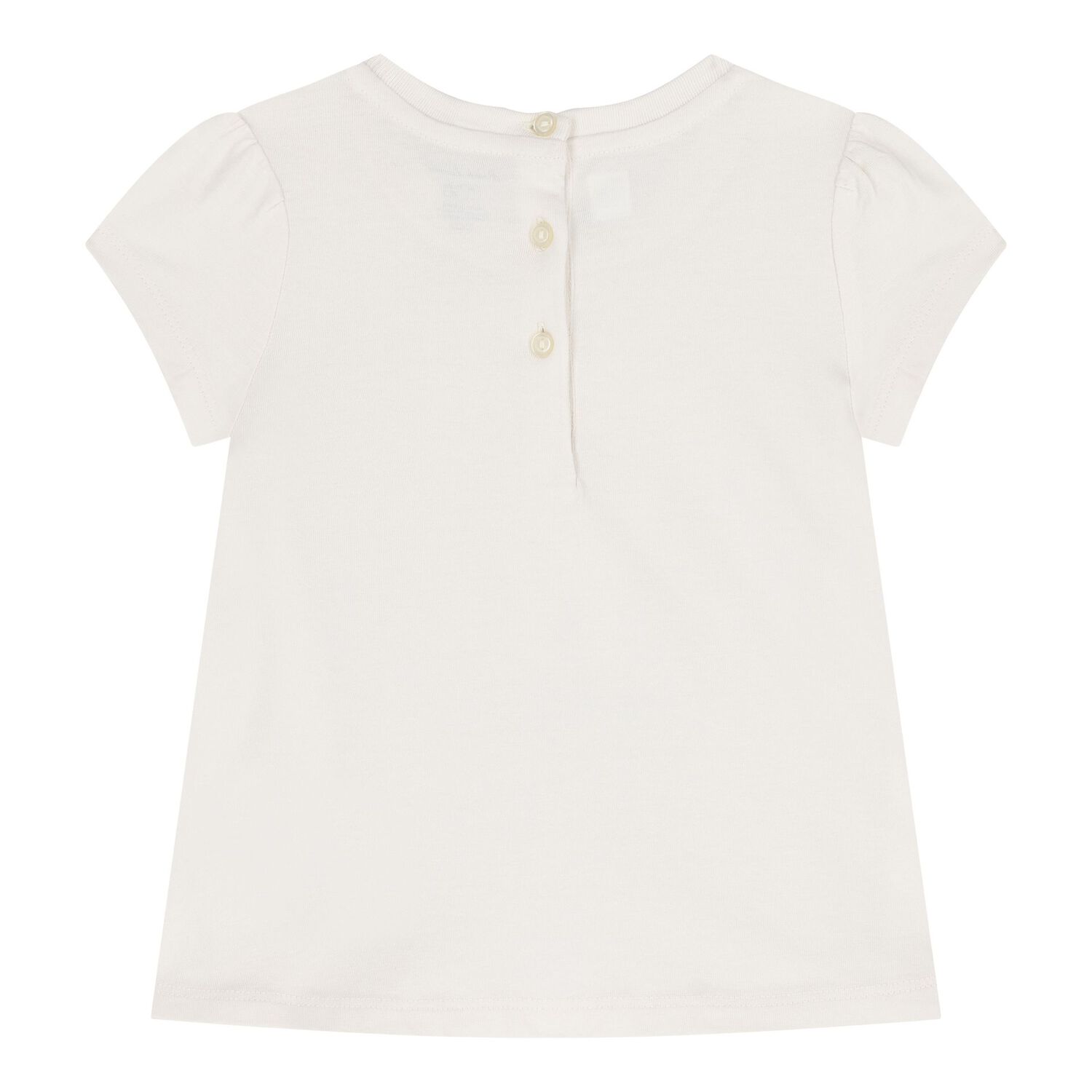 طقم شورت  بولو للبنات  تارتان بطبعة الدب باللون العاجي والوردي والأزرق للاطفال, 1, hi-res