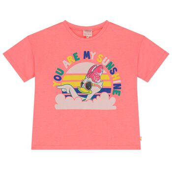 Girls Pink Daisy Duck T-Shirt