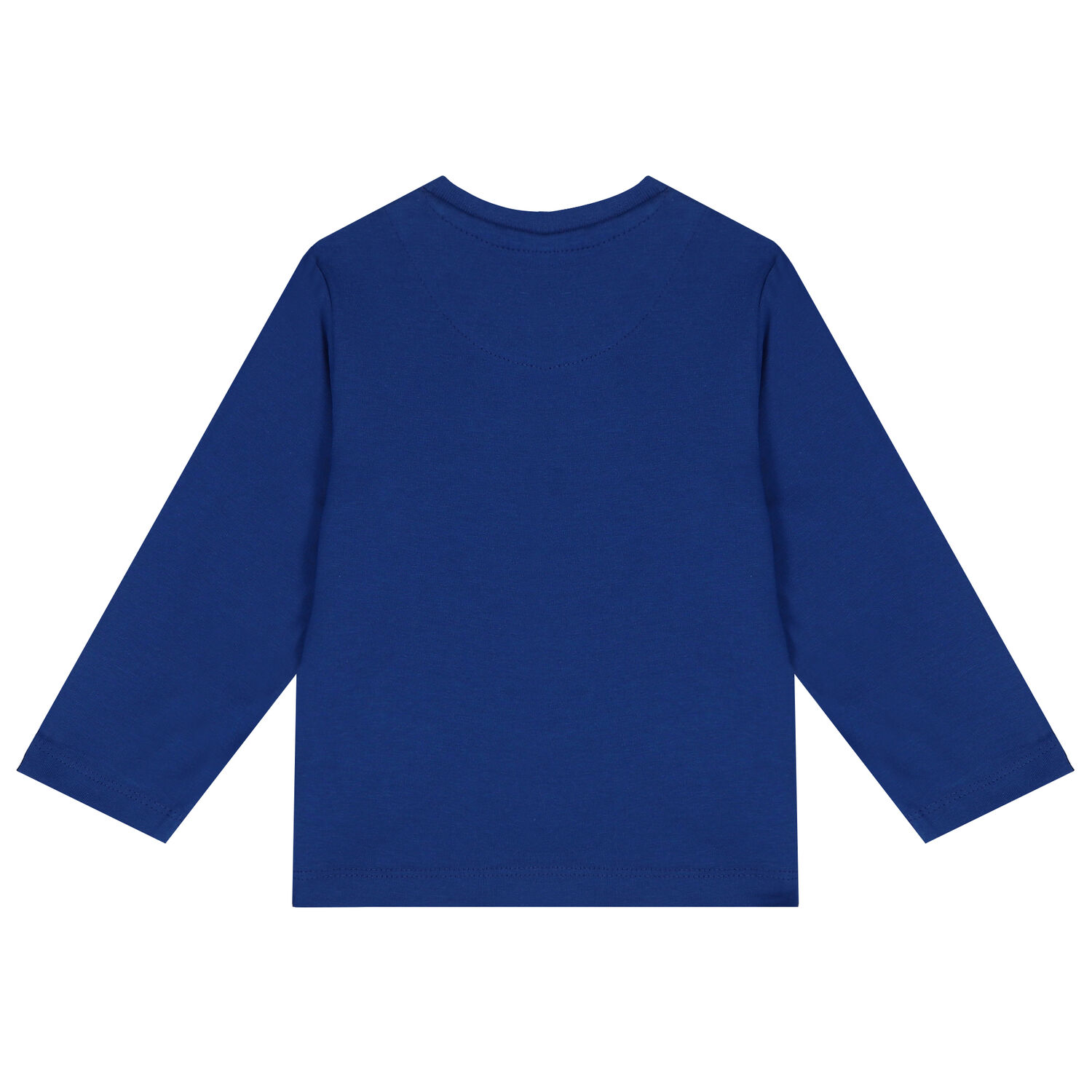 Younger Boys Blue Logo Long Sleeve Top, 3, hi-res
