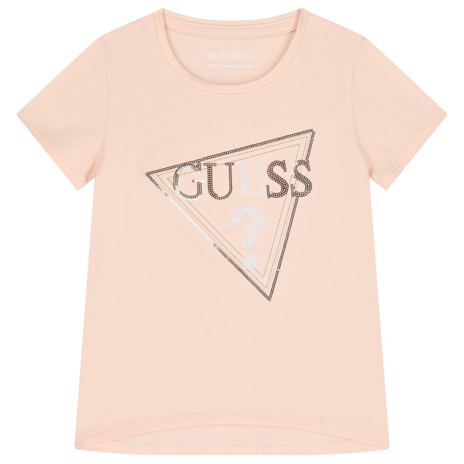Girls Pink Embellished Logo T-Shirt, 2, hi-res