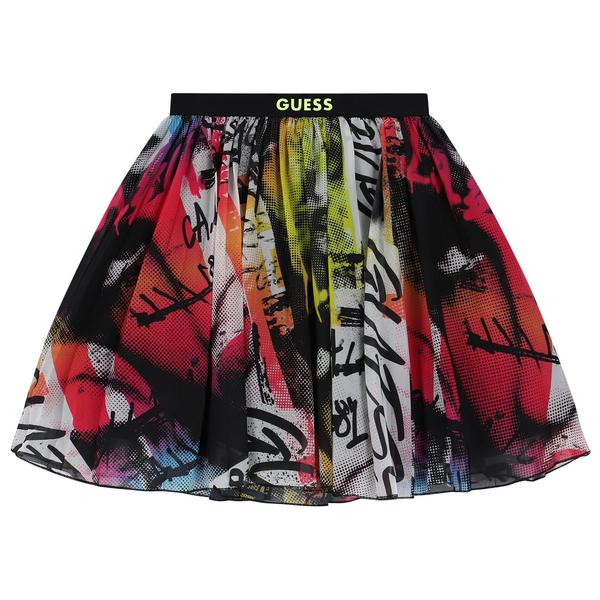 Guess red cheap pleated skirt