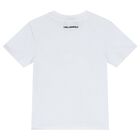 Girls White Sequin Logo T-Shirt, 1, hi-res