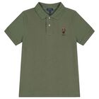 Boys Green Logo Polo Shirt, 1, hi-res