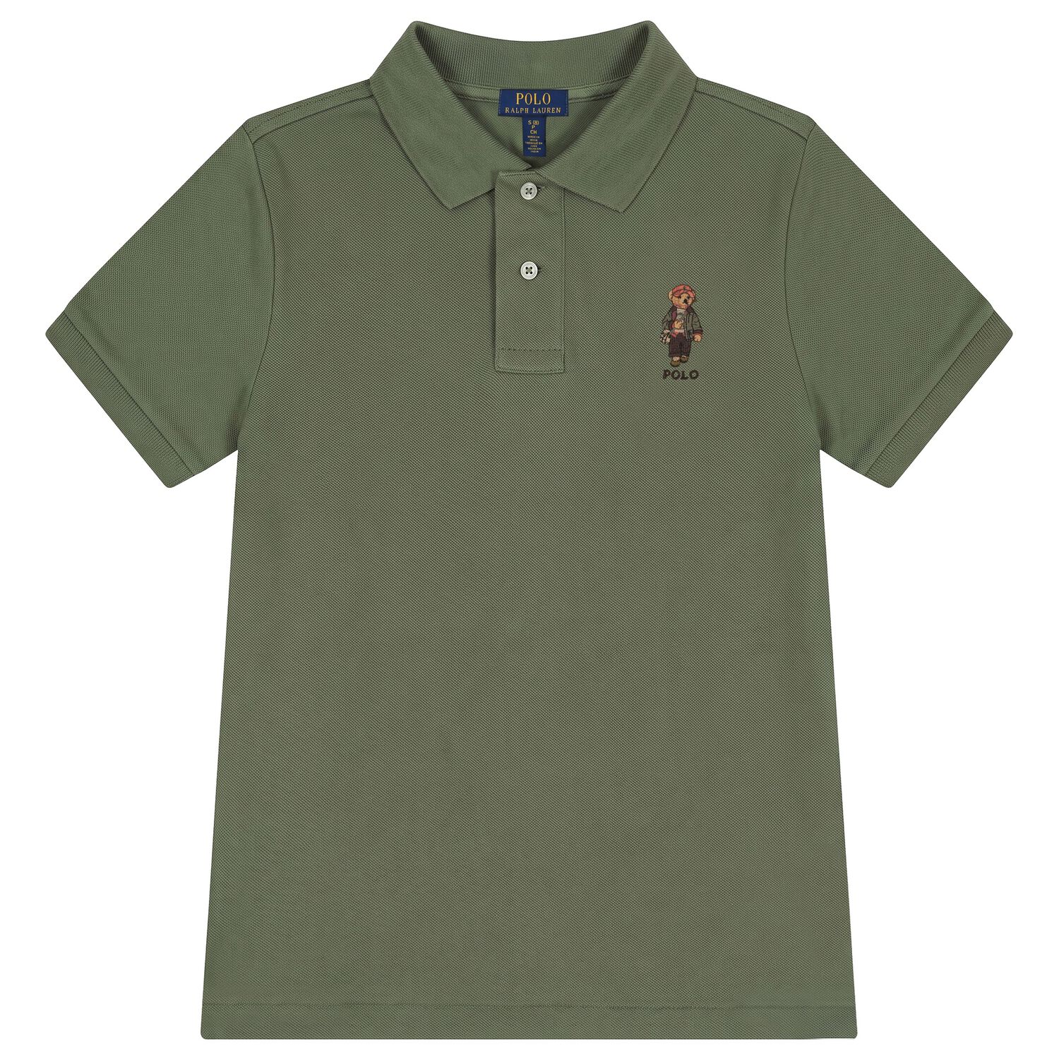 Boys Green Logo Polo Shirt, 1, hi-res