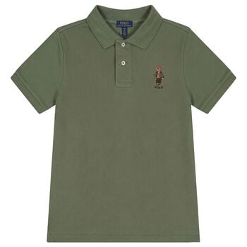 Boys Green Logo Polo Shirt