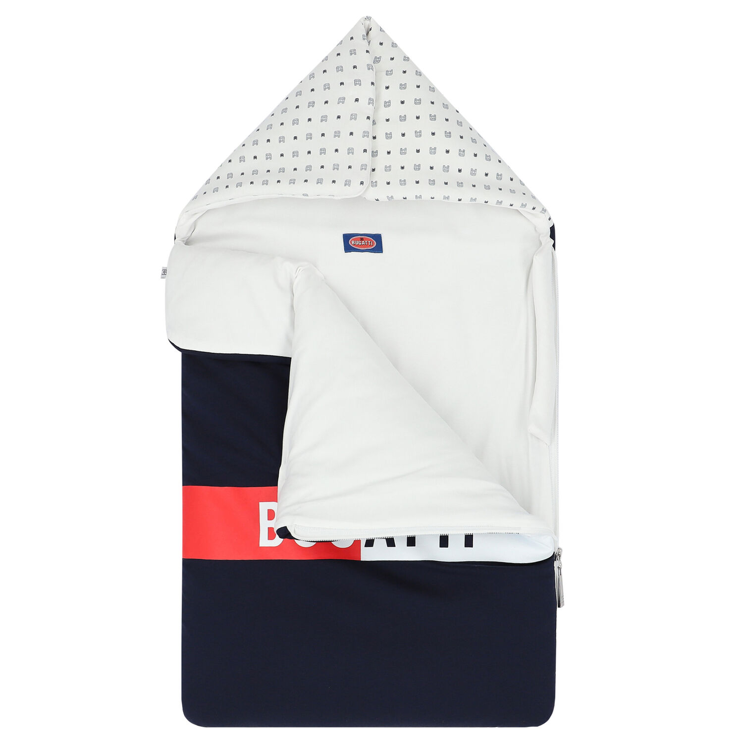 Baby Boys Navy & White Logo Nest, 1, hi-res