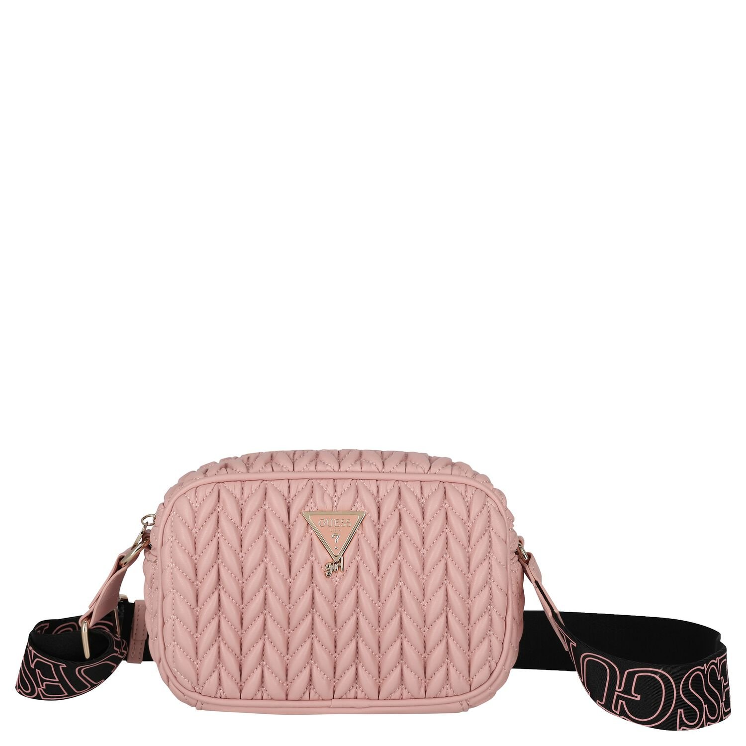 Girls Pink Logo Quilted Bag, 2, hi-res