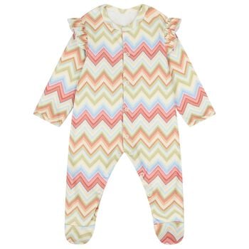 Baby Girls Multi-Coloured Zig Zag Babygrow
