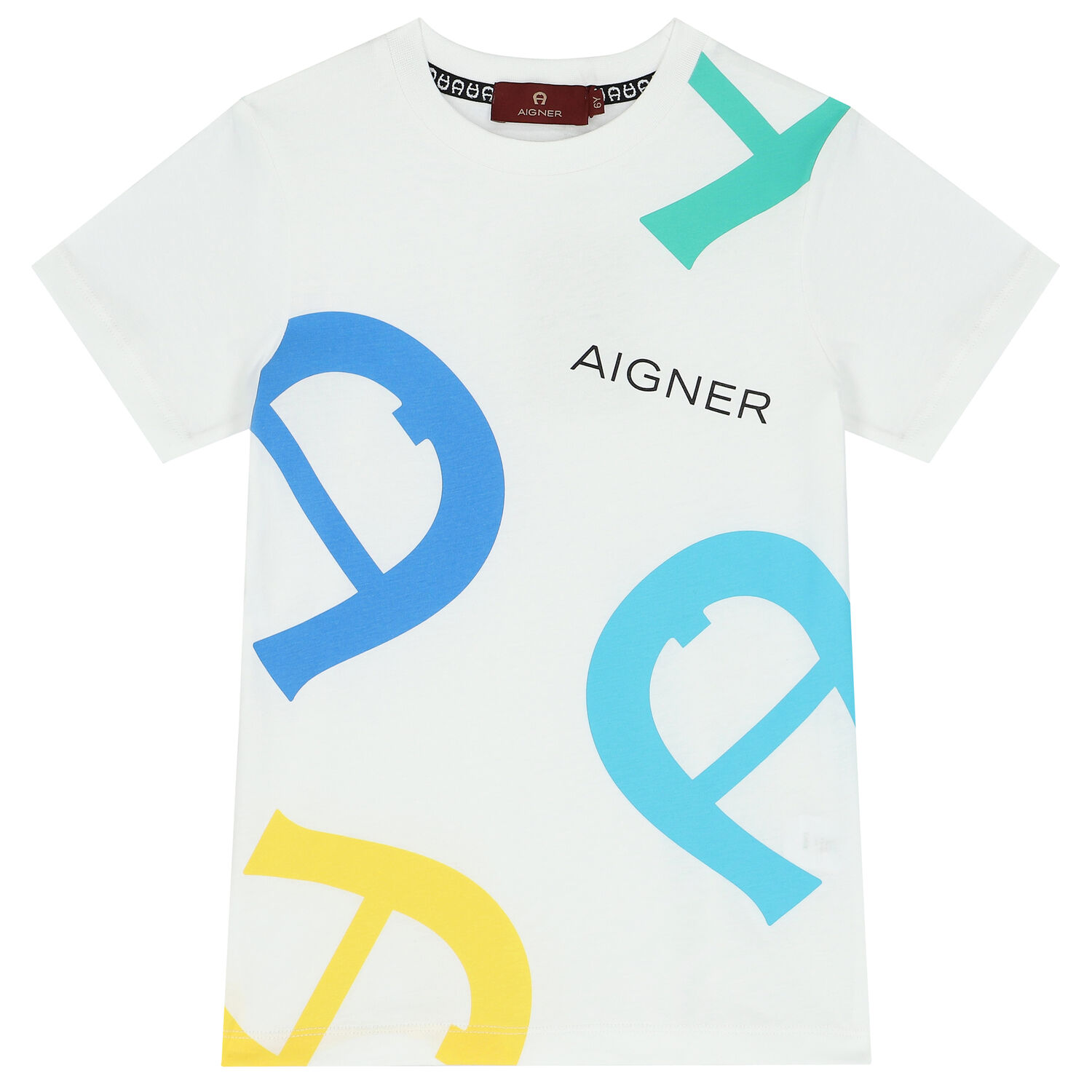 تيشيرت بالشعار باللون الابيض للأولاد, 1, hi-res