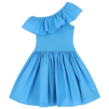 Girls Blue Ruffle Chloey Dress