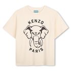 Beige Elephant Logo T-Shirt , 1, hi-res