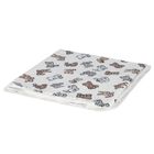 منشفة بطبعة دب تيدي وأرنب باللون الأبيض, 1, hi-res