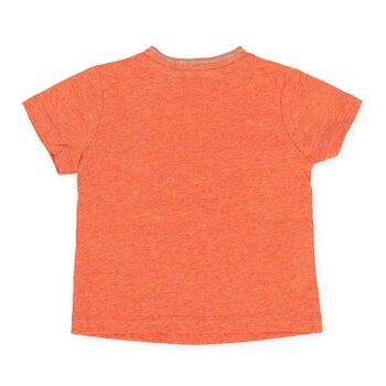 Boys Orange Embroidered T-Shirt
