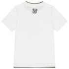 Boys White Teddy Bear T-Shirt, 1, hi-res