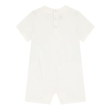 Baby Boys Ivory Polo Bear Romper
