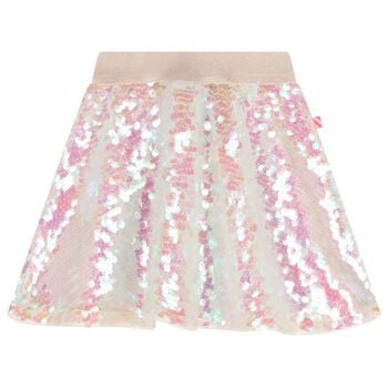 Girls Pink Iridescent Sequin Skirt