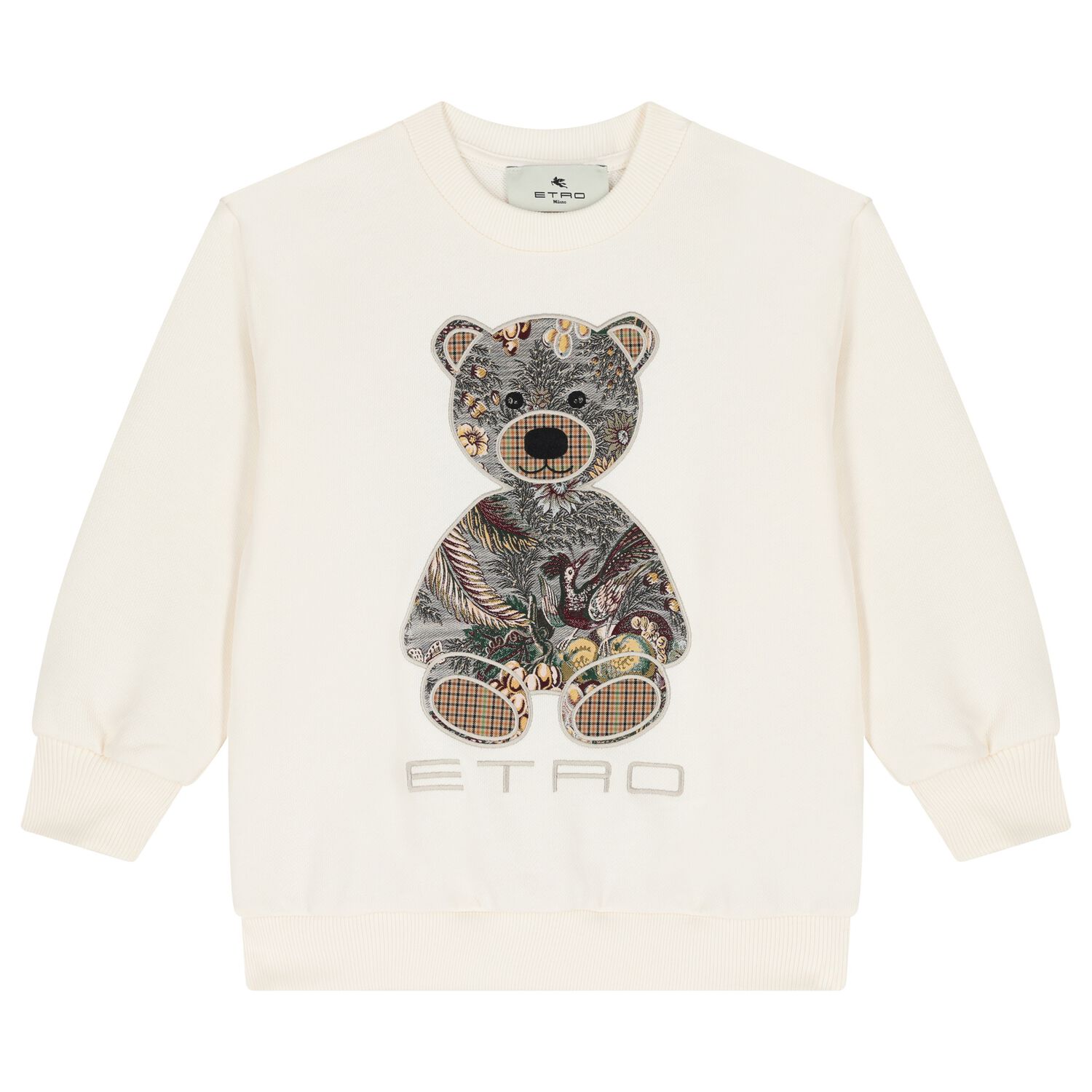 Ivory Teddy Bear Logo Sweatshirt, 1, hi-res