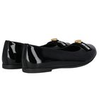 Girls Black Logo Patent Leather Shoes, 1, hi-res