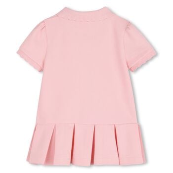 Younger Girls Pink Logo Polo Dress