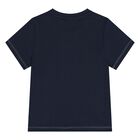 تي شيرت بالشعار باللون الكحلى للأولاد, 1, hi-res