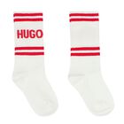 White & Black Logo Socks ( 2 Pack ), 1, hi-res