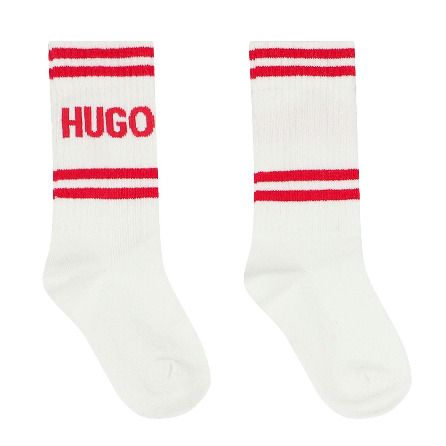 White & Black Logo Socks ( 2 Pack ), 1, hi-res image number null