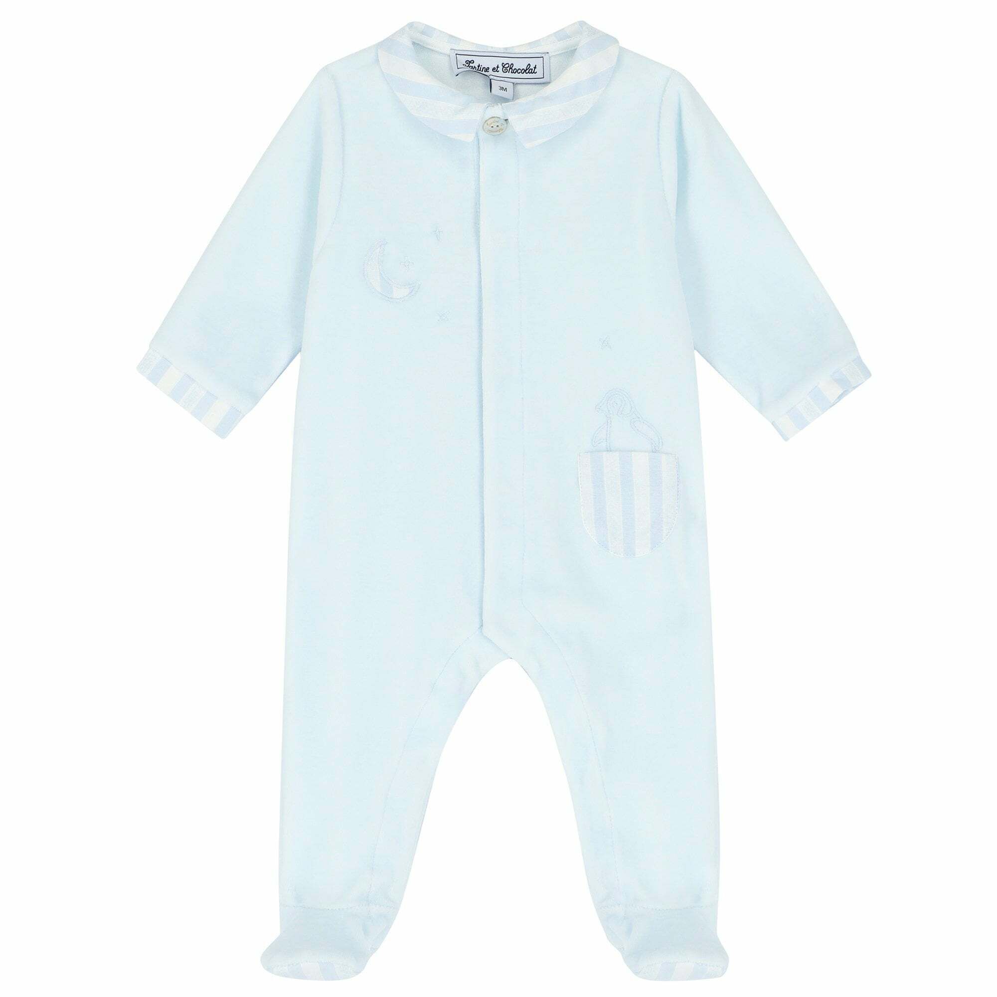 Tartine Et Chocolat Baby Boys Blue Moon Penguin Babygrow