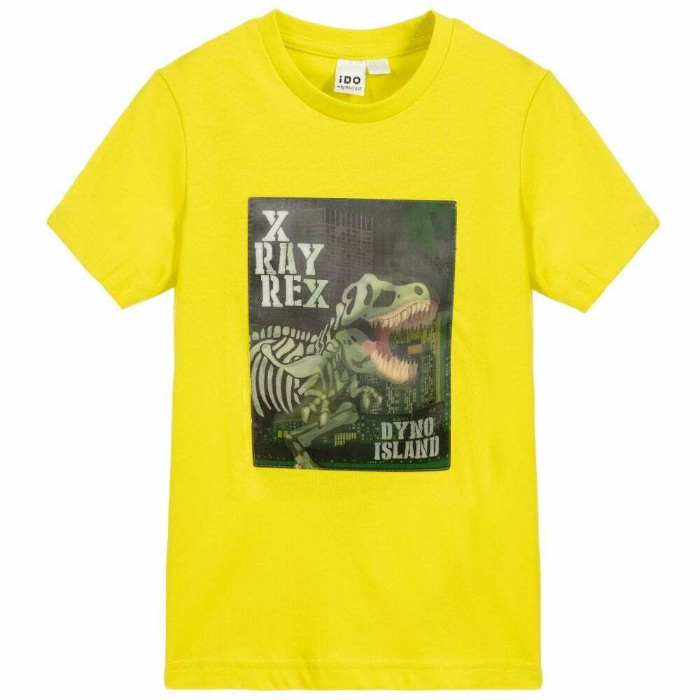 iDO Boys Yellow Dinosaur T-Shirt 