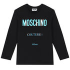 توب بأكمام طويلة بالشعار باللون الأسود للأولاد, 1, hi-res