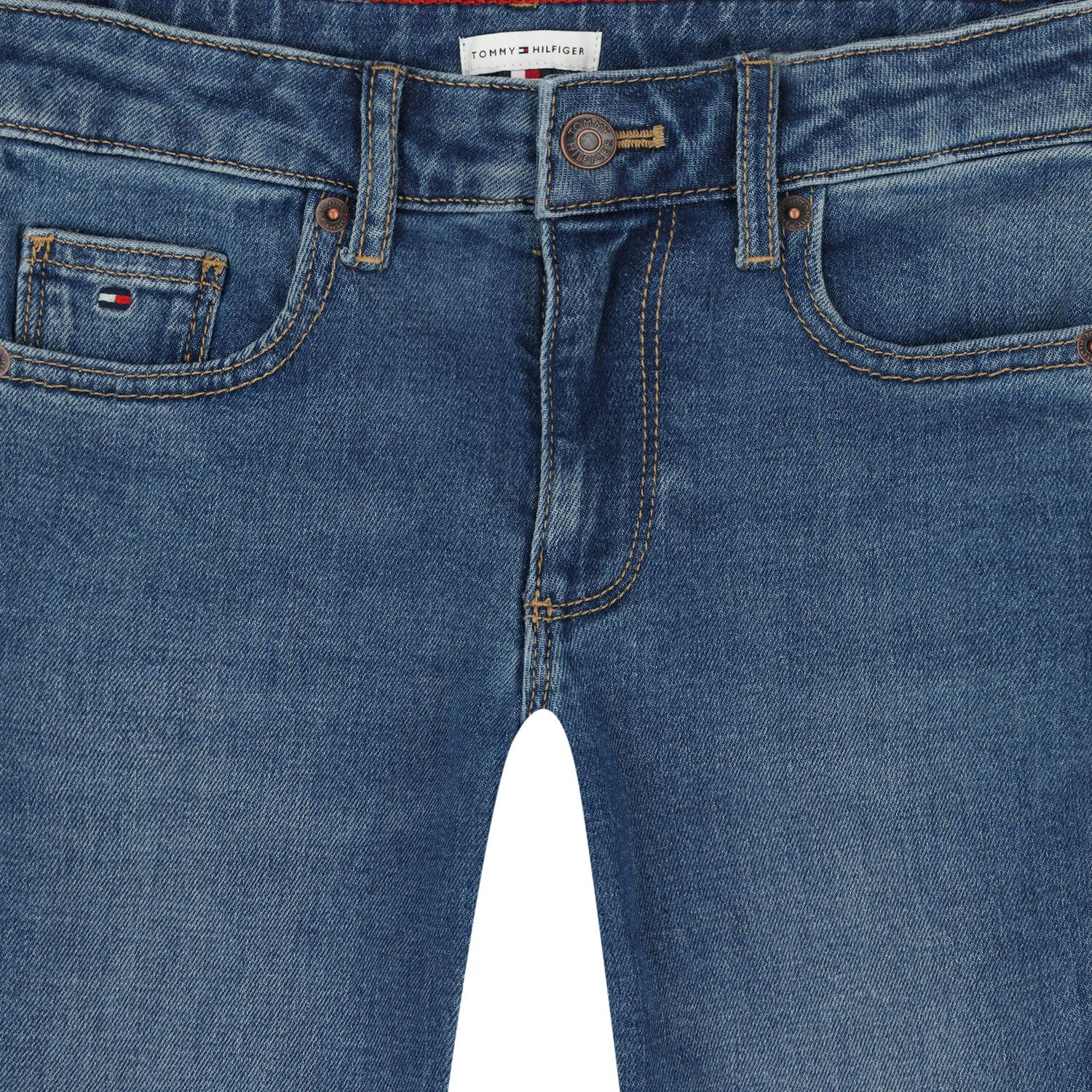 Girls Blue Denim Wide Leg Jeans, 1, hi-res