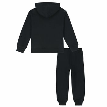 Boys Black Logo Tracksuit