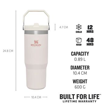 Girls Pink Ice Flow Flip Straw Tumbler
