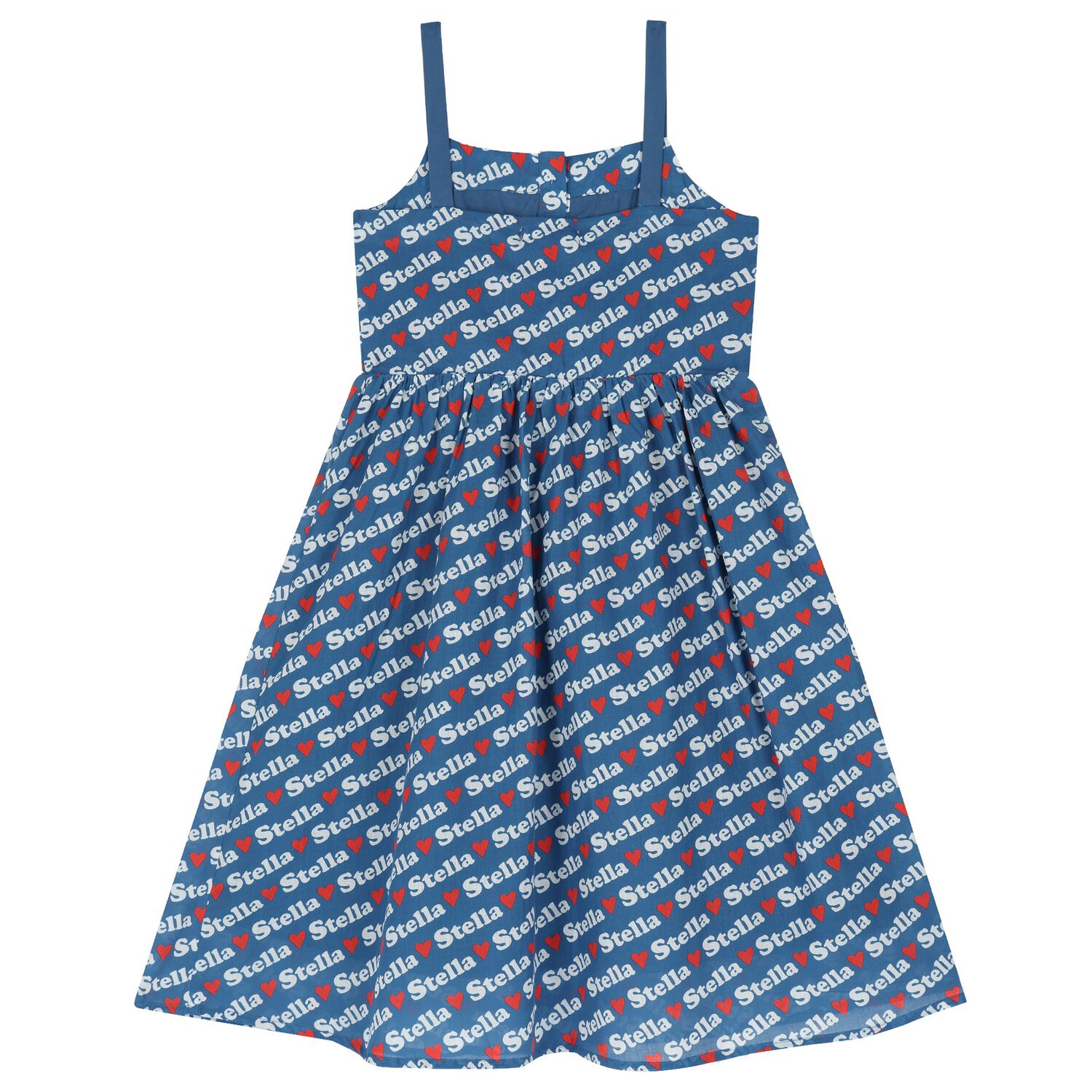 Girls Blue Logo Dress, 1, hi-res