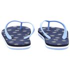 Boys Navy Blue Logo Flip Flops, 1, hi-res