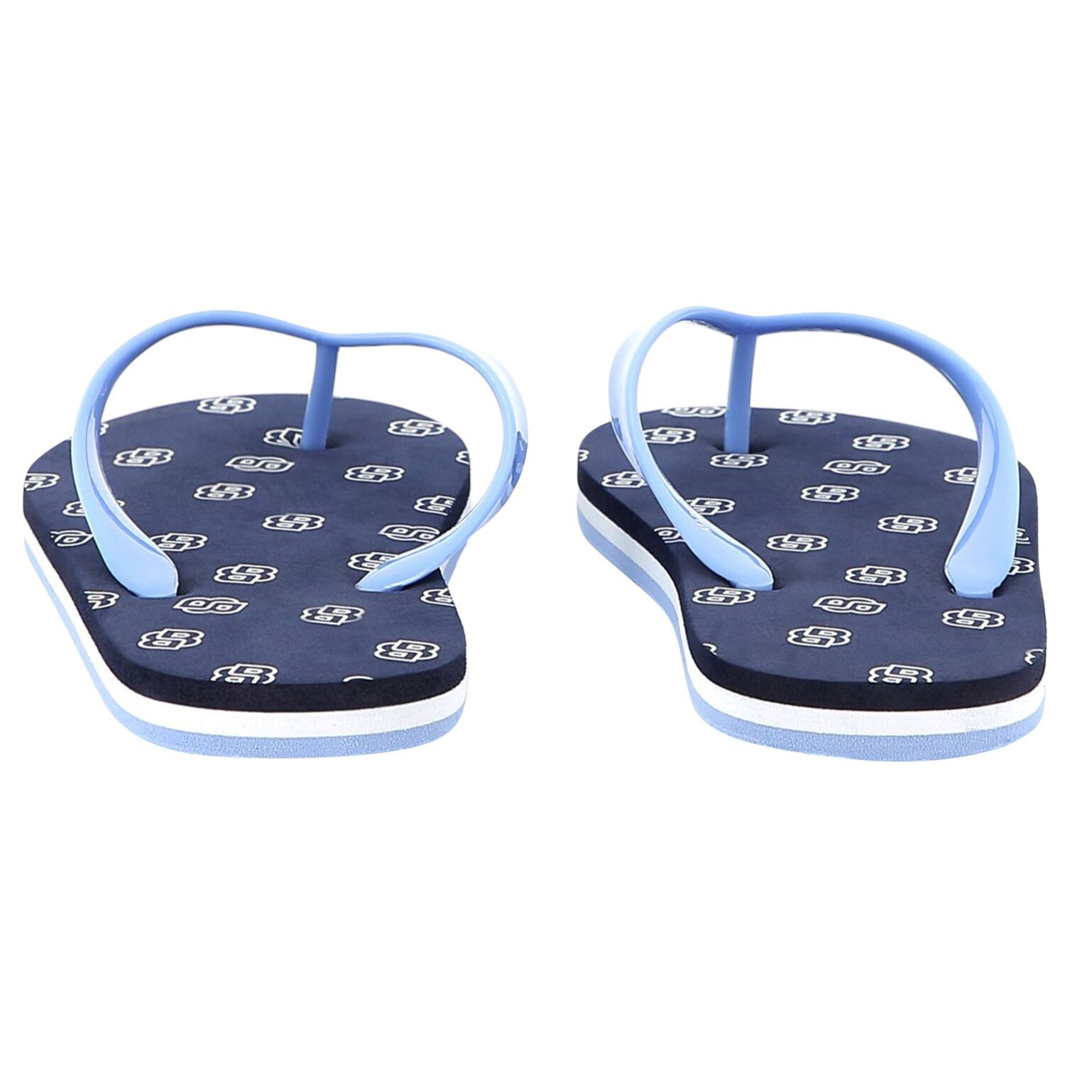 Boys Navy Blue Logo Flip Flops, 1, hi-res image number null