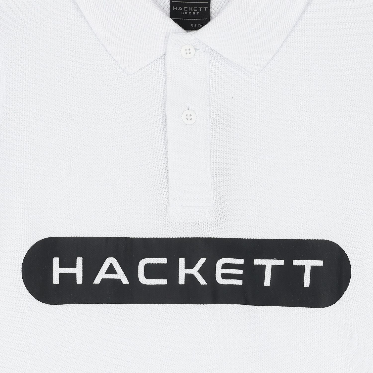 تيشيرت بولو اولاد بالشعار من القطن باللون الابيض , 1, hi-res image number null