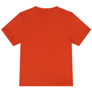 Younger Boys Orange Logo T-Shirt