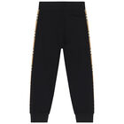 Black & Beige Check Joggers, 1, hi-res
