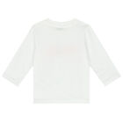Younger Boys White Long Sleeve Top, 1, hi-res