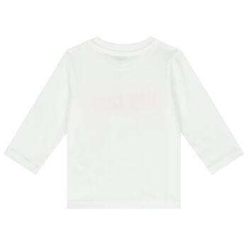 Younger Boys White Long Sleeve Top