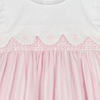 Baby Girls White & Pink Striped Dress, 1, hi-res