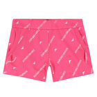 Girls Pink Logo Shorts Set, 1, hi-res