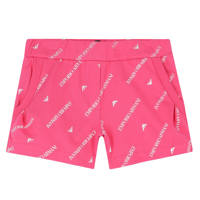Girls Pink Logo Shorts Set, 1, hi-res image number null