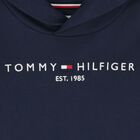 Boys Navy Blue Logo Hooded Top, 2, hi-res