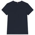 Boys Navy Blue Logo T-Shirt, 1, hi-res