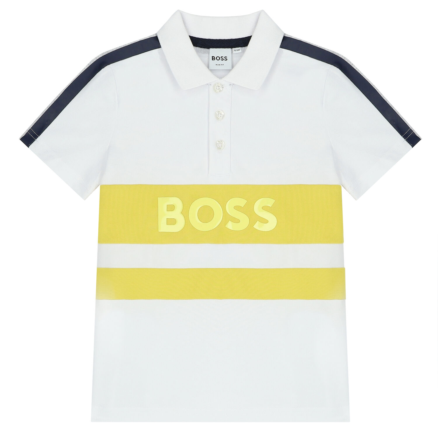 Boys White Logo Polo Shirt, 2, hi-res image number null