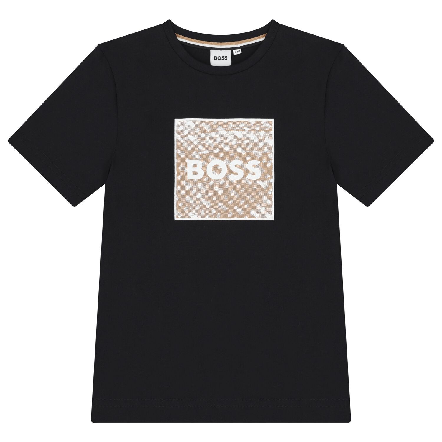 Boys Black Logo T-Shirt, 2, hi-res