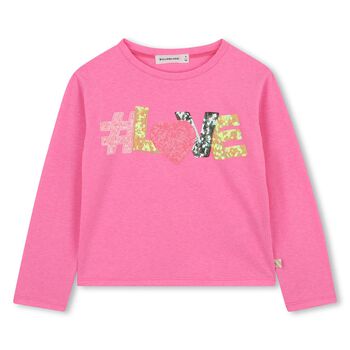 Girls Pink Long Sleeve Top