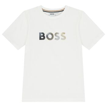 Boys White Logo T-Shirt