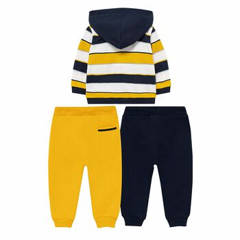 Younger Boys Yellow & Navy 3 Piece Tracksuit